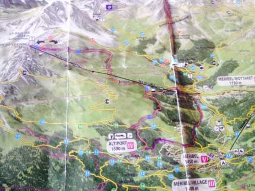 carte méribel randonnée