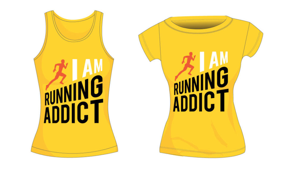 crowfunding running addict t-shirt femme