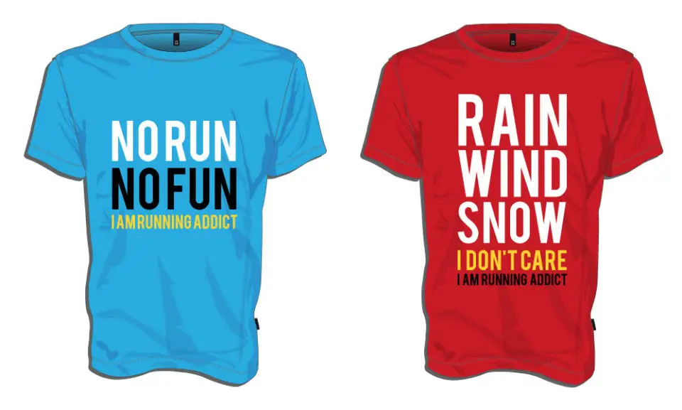 crowfunding running addict t-shirt