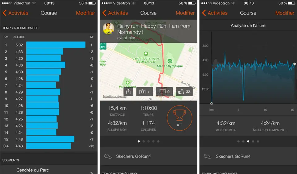 l'application strava running gps est simple ete efficace