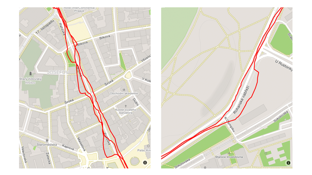la précision des données d'une montre GPS n'est jamais parfaite