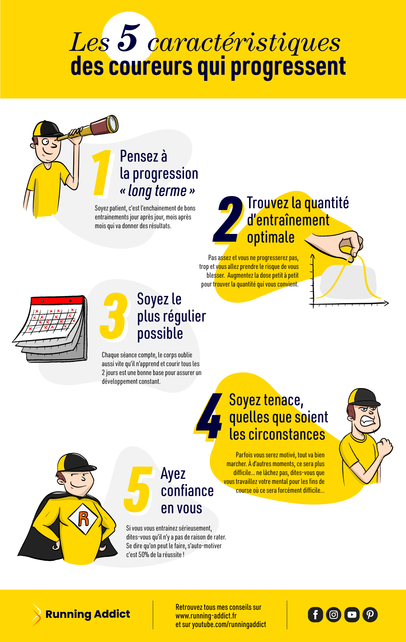 Les caractéristiques des coureurs qui progressent !