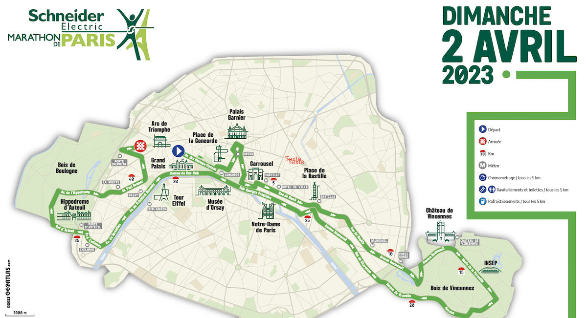 analyse du nouveau parcours du marathon de paris 2023