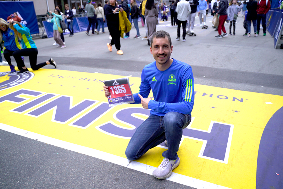 J'ai pris le mur du marathon de Boston !