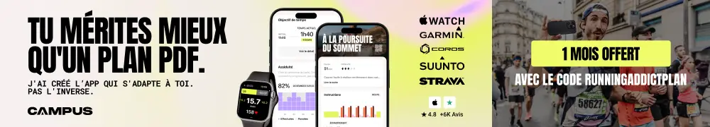 Campus Coach - Running Addict - Plan d'entraînement