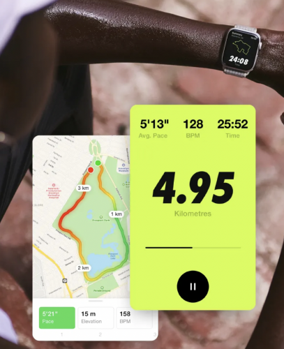 l'application running nike running club nrc guidée par la voix