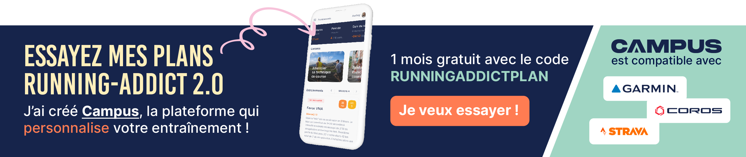 Campus Coach - Running Addict - Plan d'entraînement